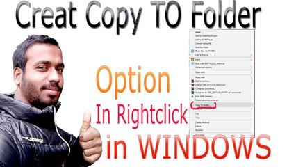 Creat copy to folder in windows