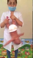 dangerous exerise of a born baby