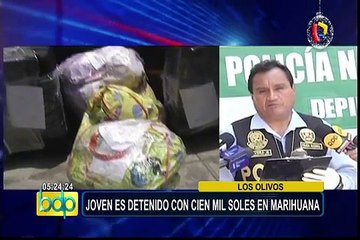 Los Olivos: detienen a joven con marihuana valorizada en 100 mil soles