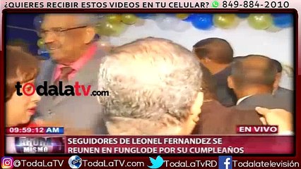 Скачать видео: Seguidores de Leonel Fernández se reúnen en FUNGLODE por su cumpleaños-CDN-Video