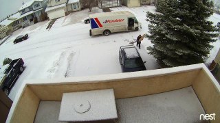Funny Video: Delivery Man Takes a Spill