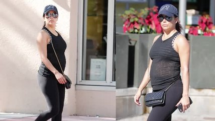 Eva Longoria Shows Off Baby Bump in Miami