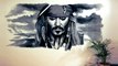 Johnny Depp Speed Drawing Wall Portrait - Pirates of the Caribbean