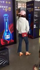 Beautiful Girl Airport Suitcase Running Back to Back Funny Video viral World Video