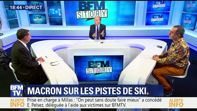 La Mongie: Emmanuel Macron sur les pistes de ski