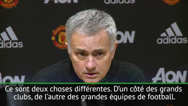 20e j. - Pour Mourinho, Chelsea, Arsenal et City ne sont pas des grands clubs