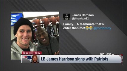 Harrison posts photo with Brady in Pats locker room after signing one-year deal