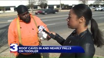 Mississippi Apartment Ceiling Caves in, Nearly Falling on Toddler