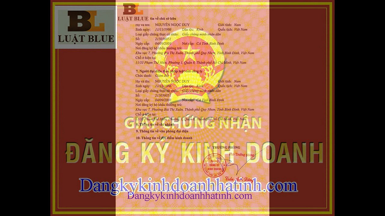 Dịch vụ đăng ký kinh doanh tại Hà Tĩnh