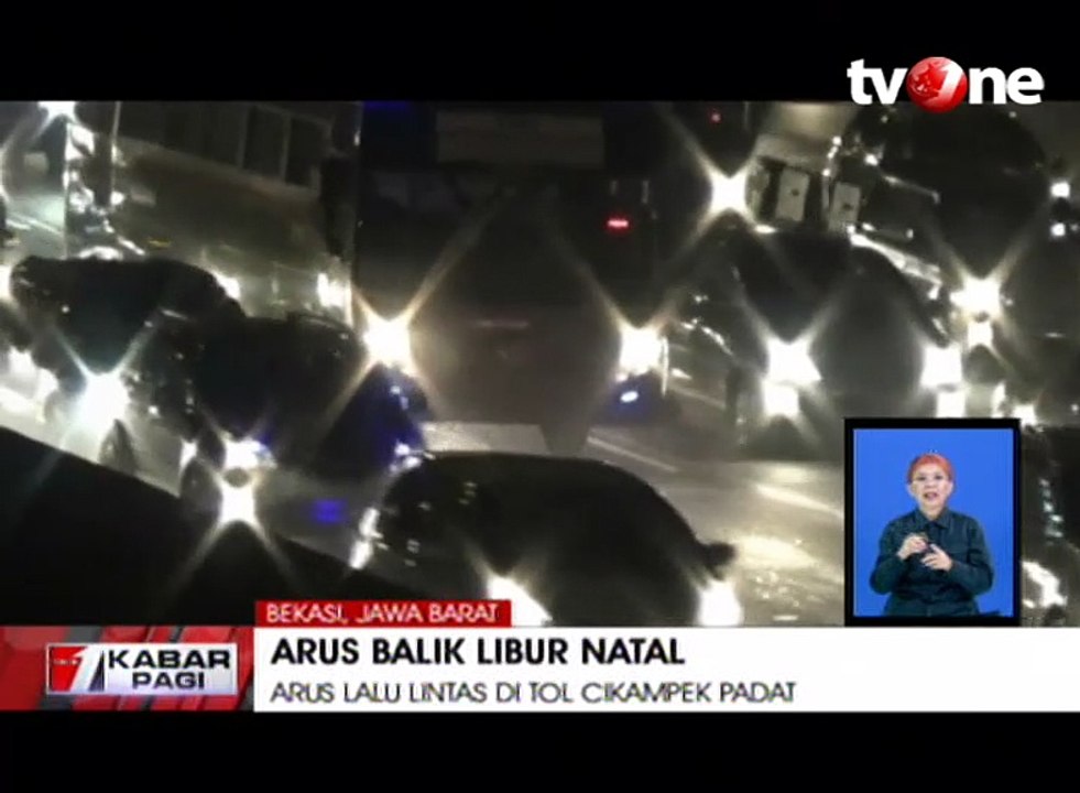 Puncak Arus Balik Libur Natal, Tol Cikampek Padat