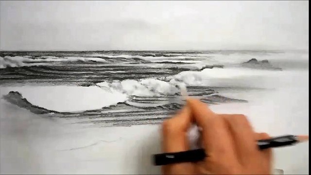 Pencil sketch - 30분 연필그림(바다풍경) 그리기 / Speed drawing