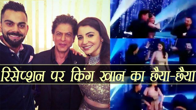 Virat Kohli - Anushka Sharma Mumbai Reception पर Shahrukh Khan के Dance ने मचाया धमाल | Filmibeat