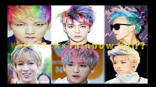 Who rocks rainbow hair? | KPOP Boy group