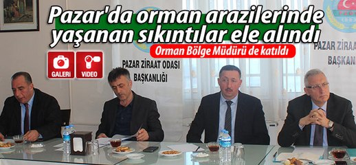 Pazar'da orman arazilerinde yaşanan sıkıntılar ele alındı