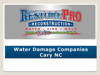 Water Damage Companies Cary NC
