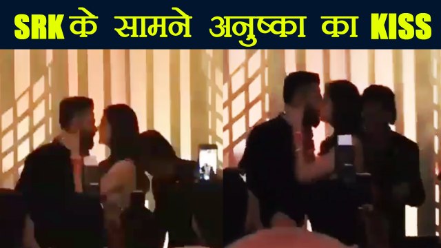 Anushka Sharma Kisses Virat Kohli on Stage during Mumbai Reception | FilmiBeat