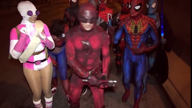 DAREDEVIL meets Spider-Man & Deadpool | Superheroes | Spiderman | Superman | Frozen Elsa | Joker