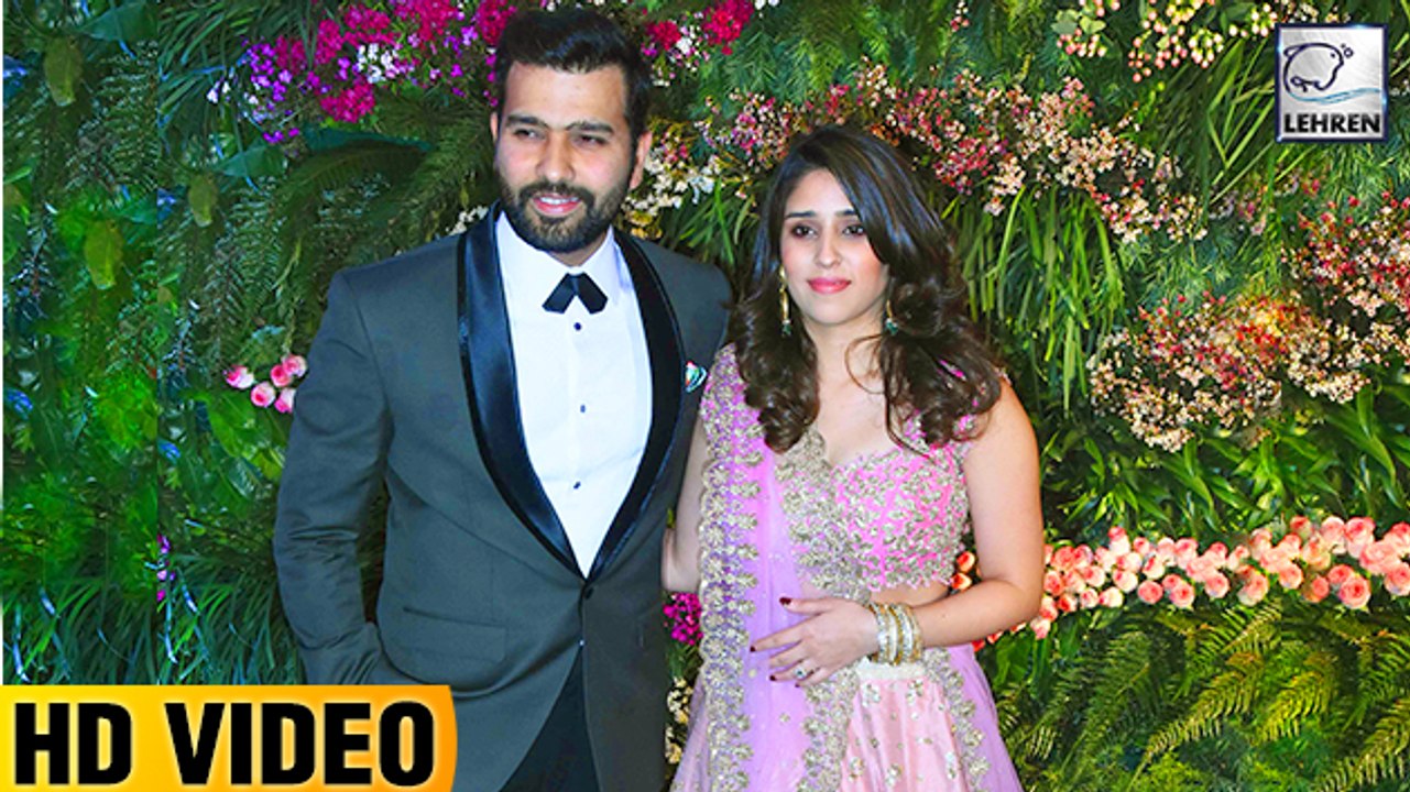 Rohit Sharma And Wife Ritika At Virat Anushka's Wedding Reception