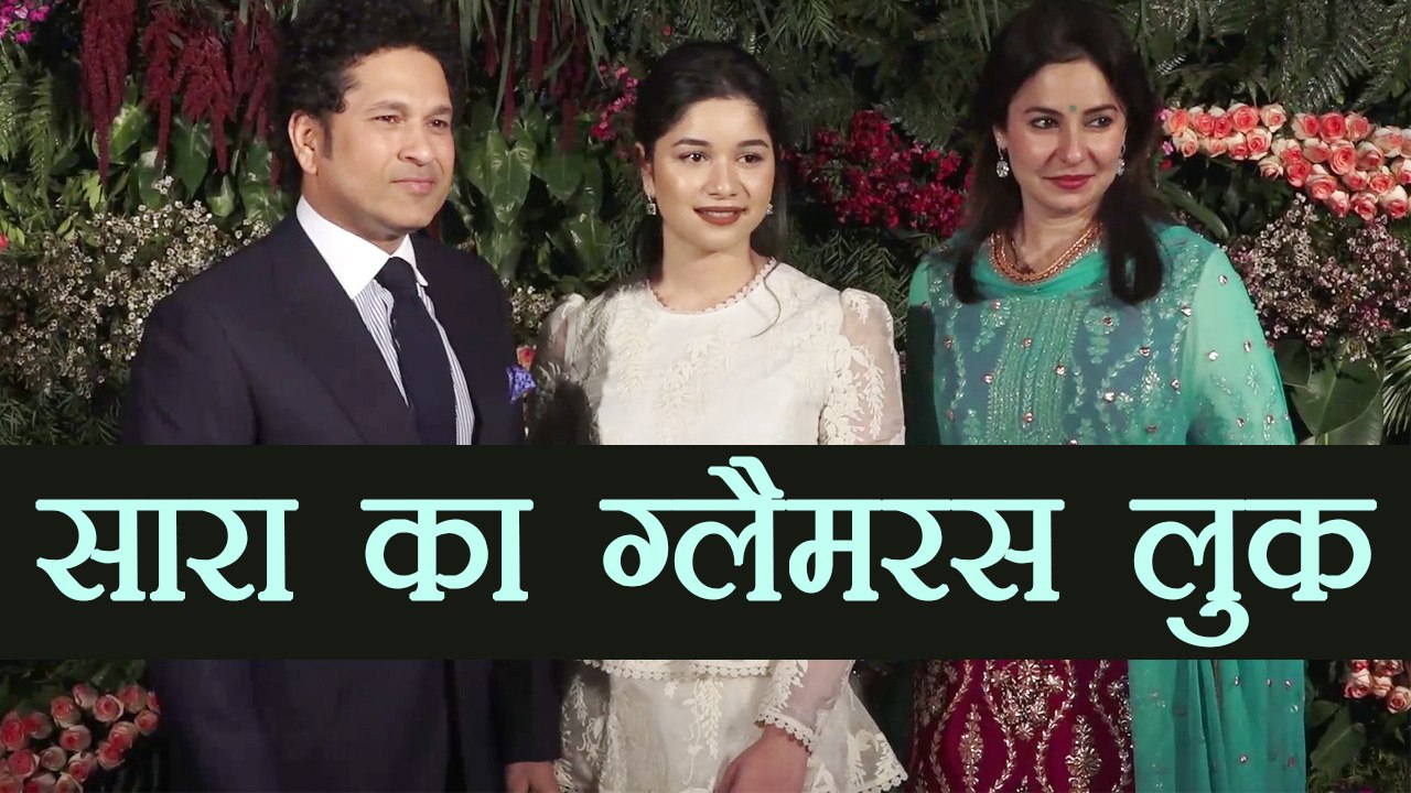 Virat Kohli - Anushka Sharma के Mumbai Reception पर दिखा Sara Tendulkar का Glamorous Look | Boldsky