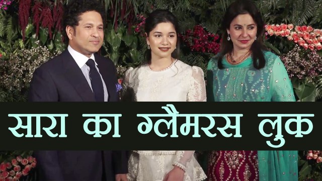 Virat Kohli - Anushka Sharma के Mumbai Reception पर दिखा Sara Tendulkar का Glamorous Look | Boldsky