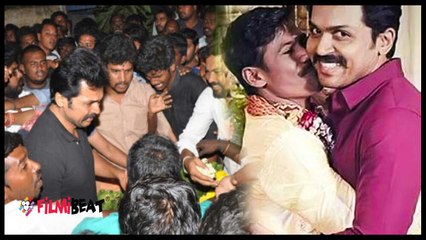பலியான ரசிகரை பார்த்து கதறி அழுத நடிகர் கார்த்தி !!- வீடியோ