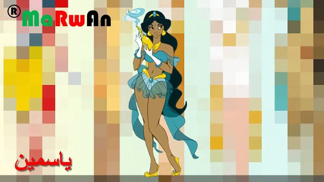 اميرات ديزني بفساتين قصيرة Disney princesses in very short dresses