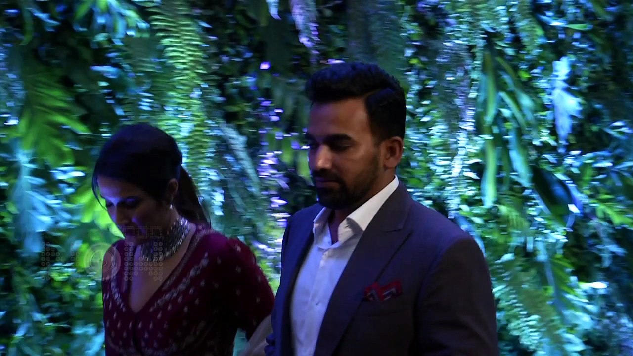 Zaheer Khan And Sagarika Ghatge At Anushka Sharma And Virat Kohli's Reception Mumbai