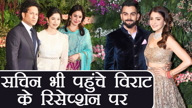 Virat Kholi- Anushka Mumbai Reception: Sachin Tendulkar, Anjali and Sara attend | वनइंडिया हिंदी