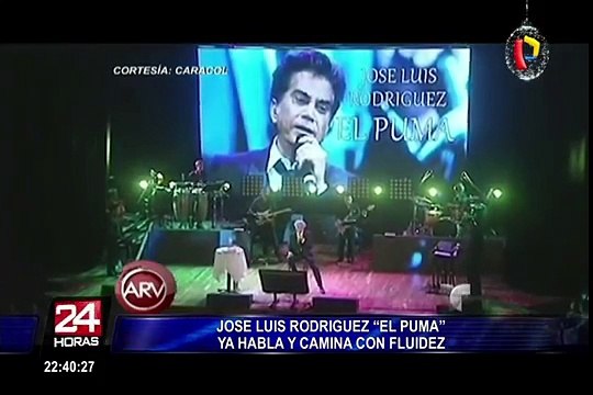 José Luis Rodríguez 'El Puma' camina y habla con fluidez