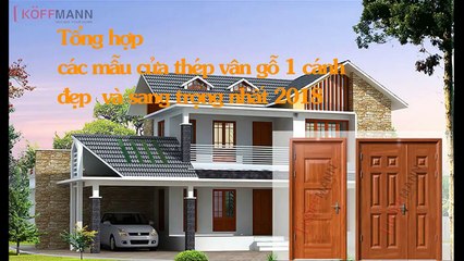 Tổng hợp các mẫu cửa thép vân gỗ 1 cánh Koffmann đẹp và sang trọng nhất 2018