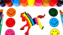 Coloring for Children to Learn Colors and Paint this Horse - Coloring Pages Videos For Kids