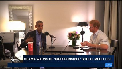 i24NEWS DESK | Obama warns of 'irresponsible' social media use | Wednesday, December 27th 2017