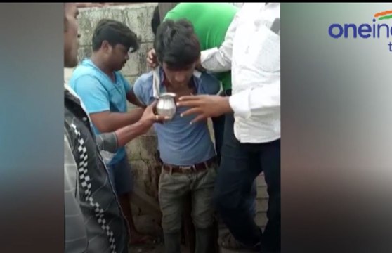 சிறுமியிடம் சில்மிஷம் செய்த வாலிபருக்கு அடி உதை- வீடியோ