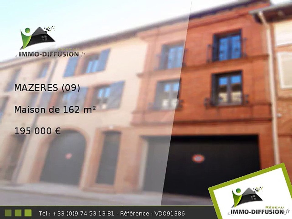 Maison A vendre Mazeres 162m2 - 195 000 Euros