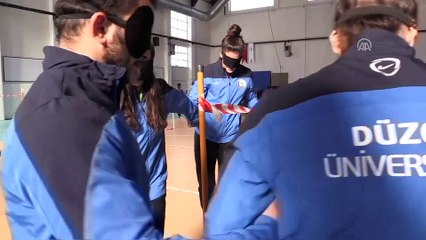 Öğrenciler engellilerle spor yaptı - DÜZCE