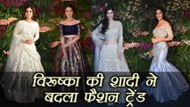 Virat - Anushka Reception: Bollywood actresses in Lehengas at Virushka's reception | Filmibeat