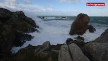 Plougasnou (29). La tempête Bruno au Diben