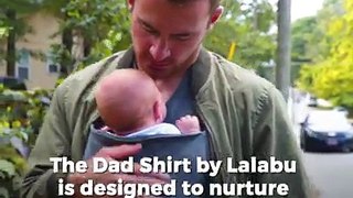 baby carying shirt for dads