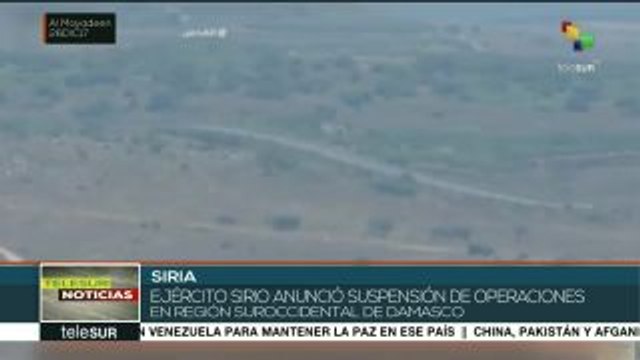Milicias sirias suspenden operaciones en el suroccidente de Damasco