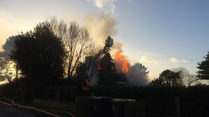 Incendie dans un pavillon, route de l’Île percée