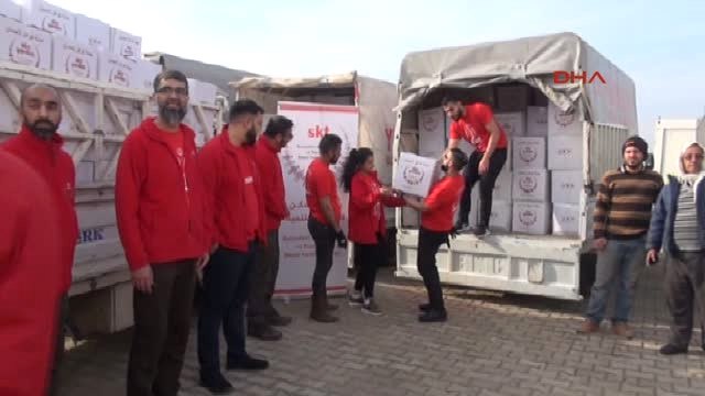 Hatay-Suriyeli Skt'den Suriyeli Ailelere Gıda Yardımı