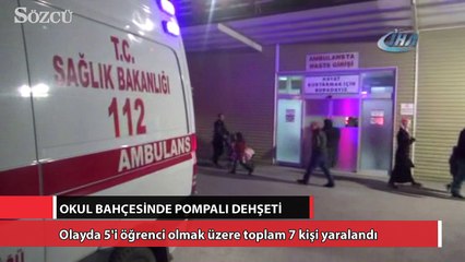 Okul bahçesinde pompalı dehşeti:7 yaralı