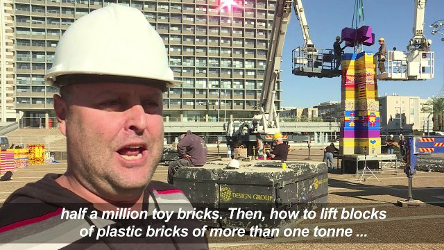Tel Aviv toy towers over world record