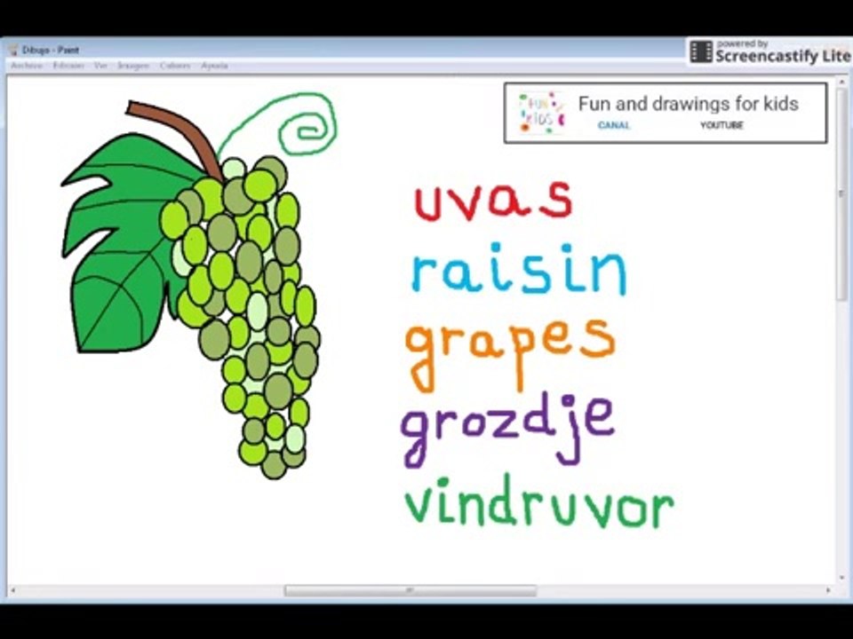 How to draw a bunch of grapes for children - nursery rhymes