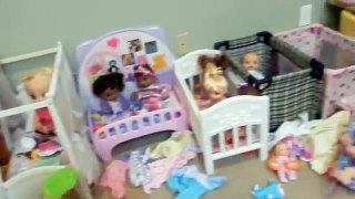 Night Routine Of All 25 Baby Alives!