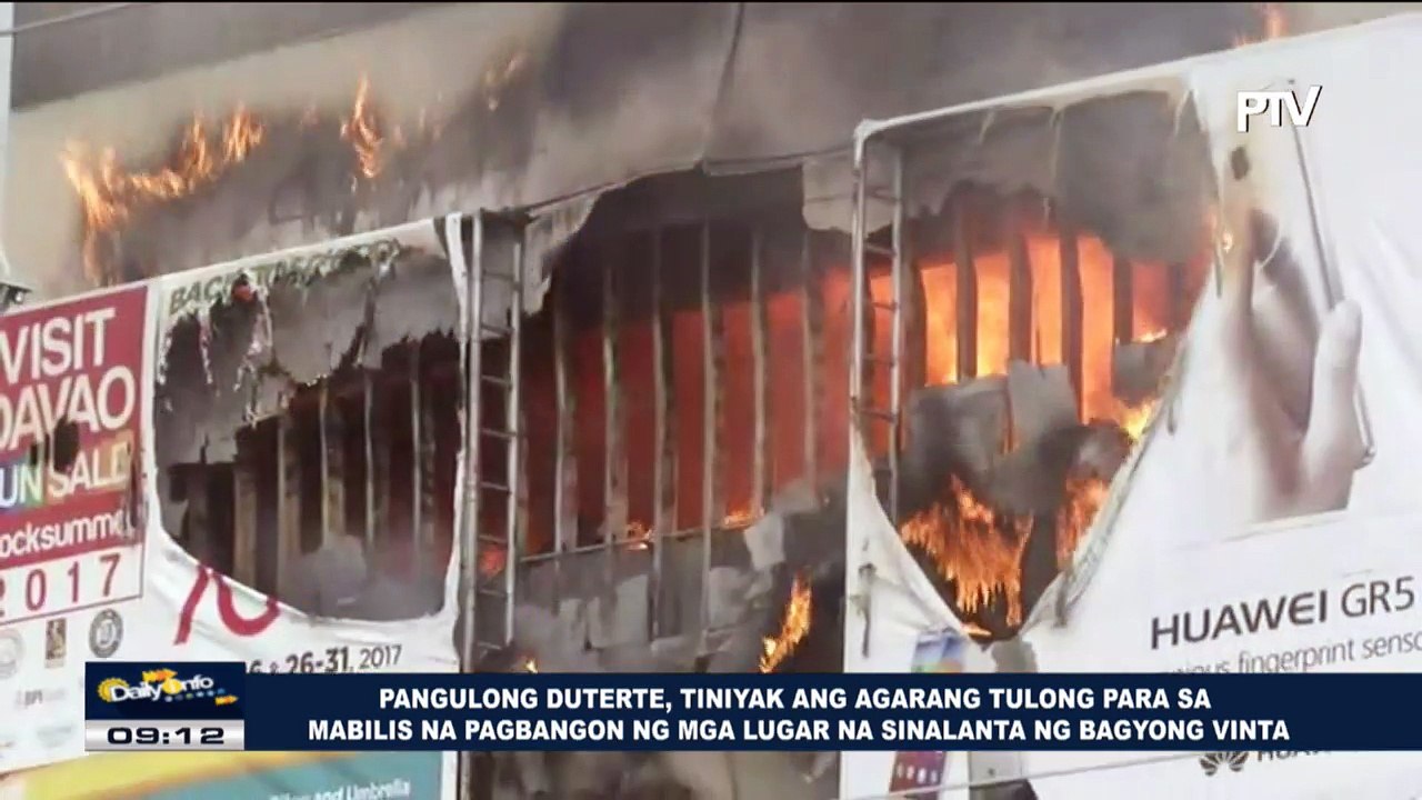 Pres. Duterte, tiniyak ang agarang tulong para sa mabilis na pagbangon ng mga lugar na sinalanta ng bagyong #VintaPH