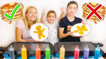 PANCAKE ART CHALLENGE !!! - Mère VS Fils