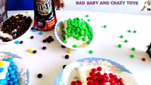 Learn Colors with M&M's Decorating Ice Cream IRL for Children, Toddlers and Babies-c