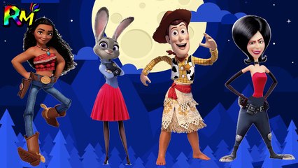 Wrong Legs Moana Toy Story Woody Zootopia Judy Scarlet Finger family Nu