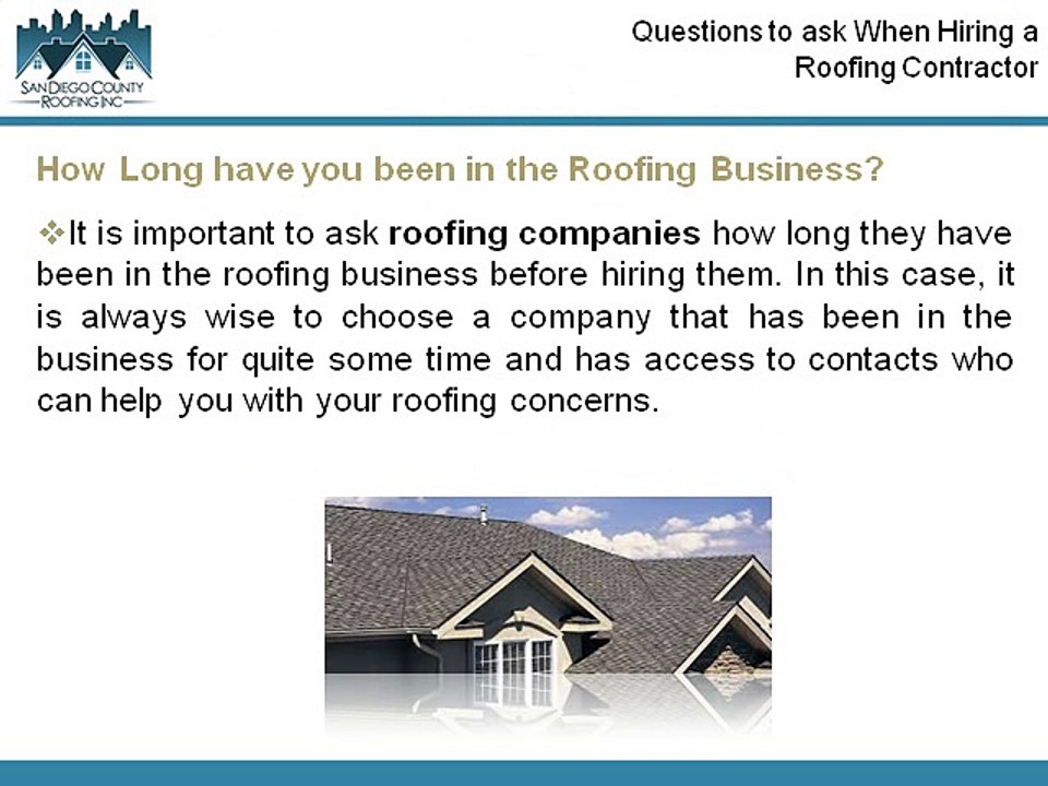Questions to ask When Hiring a Roofing Contractor